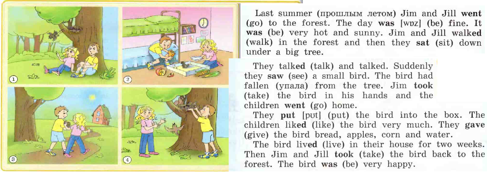 Children like to take. Биболетова was were. Last Summer Jim and Jill went go to the Forest. Last Summer Jim and Jill went. Джим и Джилл биболетова 3 класс.